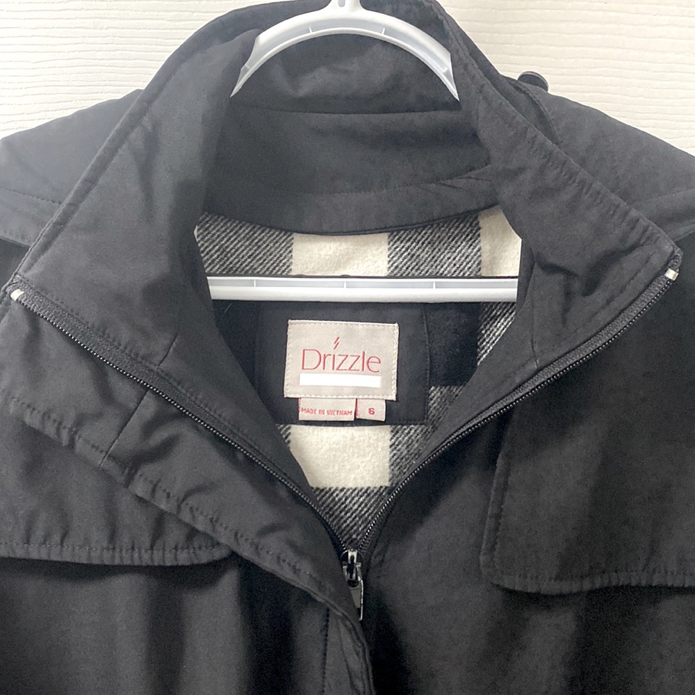 Drizzle hooded long rain/ snow Coat Zip out flannel lining